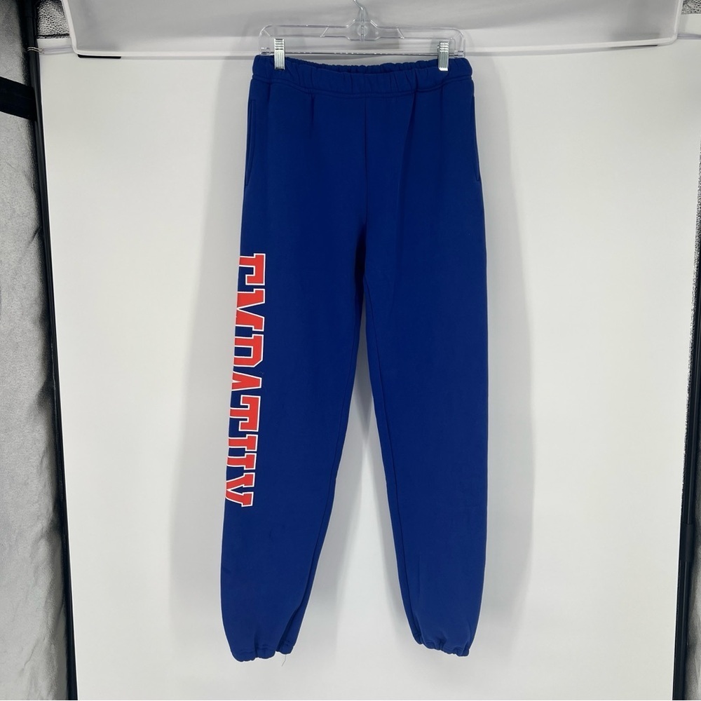 Mayfair Group Blue Orange "Empathy" Loungewear Drawstring Sweatpants XS